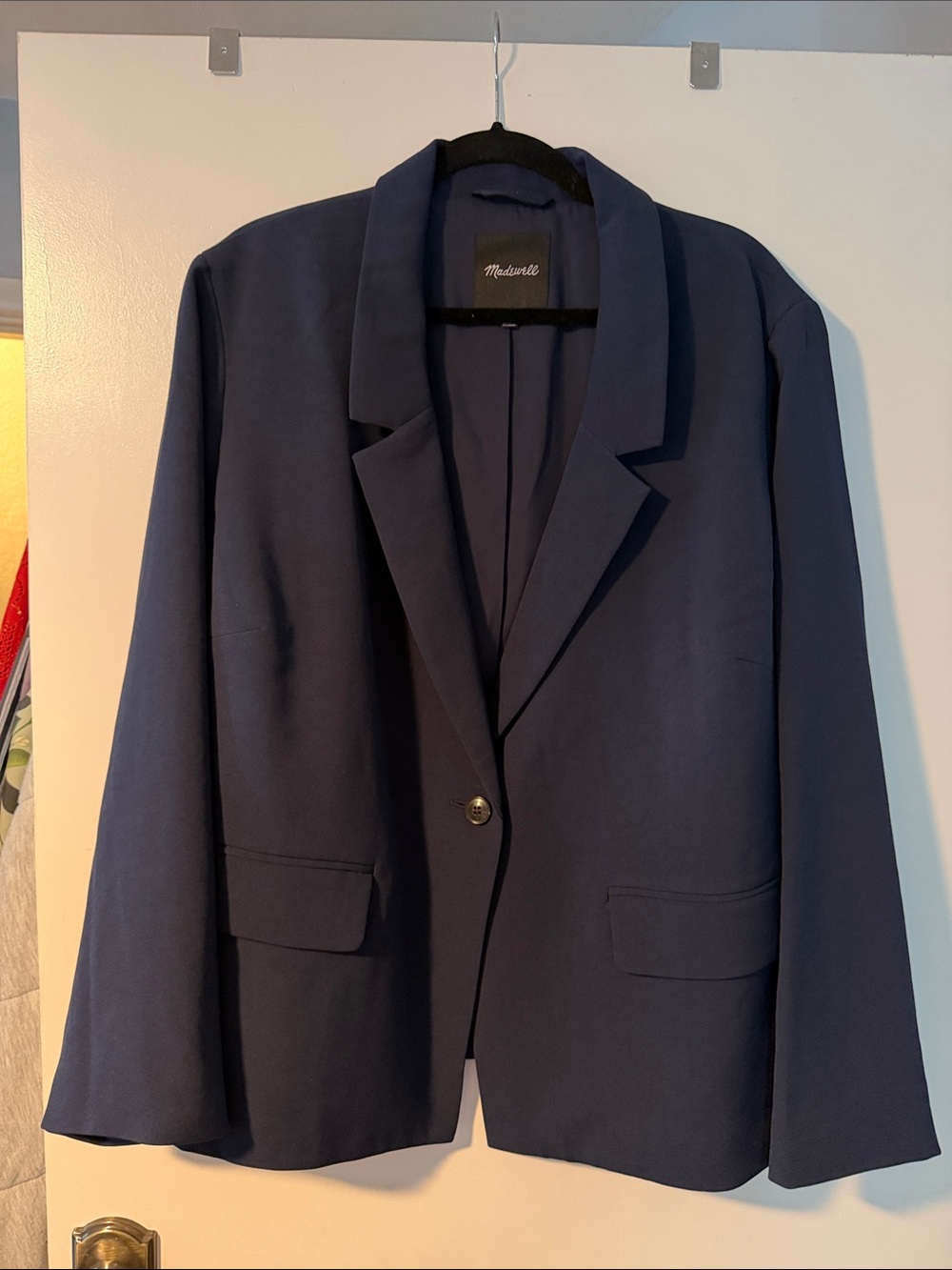 Madewell Dark Navy Single-Button Blazer